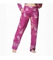 Pantalon - Satin - Plume Imprimé