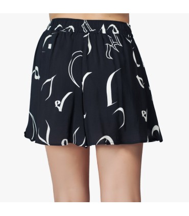 Top + short Calligraphie - noir  - Beachwear