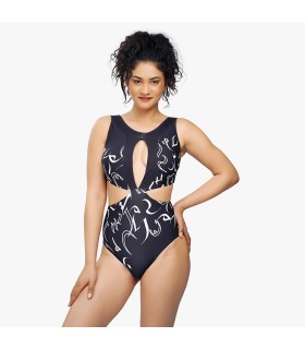 Trikini Goutte - Noir Calligraphie