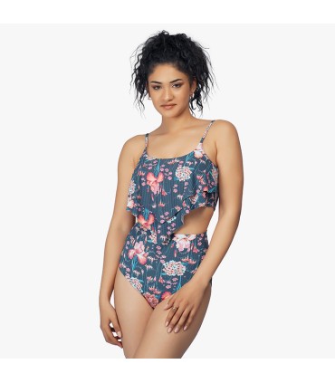 Bas bikini taille haute - Imprimé Floral