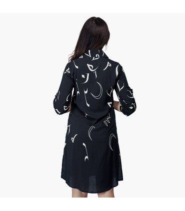 Chemisier - Noir Calligraphie