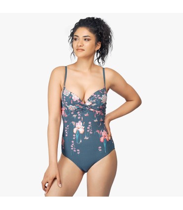 MAILLOT PUSH-UP DOUBLE REMBOURRAGE – FLORAL