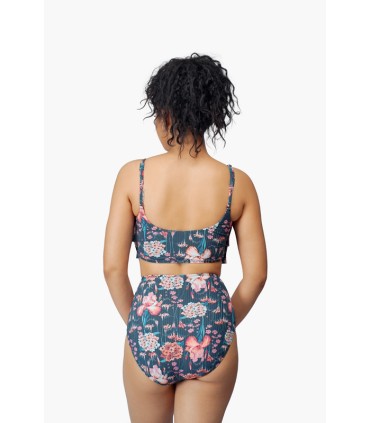 Bas bikini taille haute - Imprimé Floral