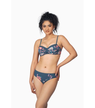 HAUT DE BIKINI -BANDEAU - IMPRIMé FLORAL