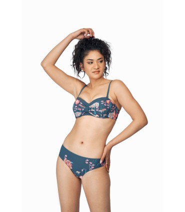 HAUT DE BIKINI -BANDEAU - IMPRIMé FLORAL