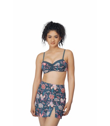 HAUT DE BIKINI -BANDEAU - IMPRIMé FLORAL