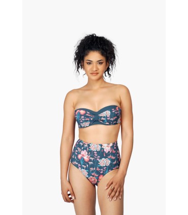 HAUT DE BIKINI -BANDEAU - IMPRIMé FLORAL