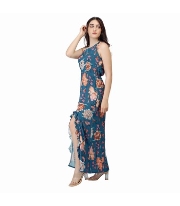 Beachwear robe longue - imprimé floral