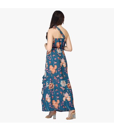 Beachwear robe longue - imprimé floral