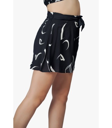 Top + short Calligraphie - noir  - Beachwear