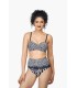 Haut bikini soutien bandeau - zebre