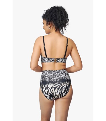 Haut bikini soutien bandeau - zebre