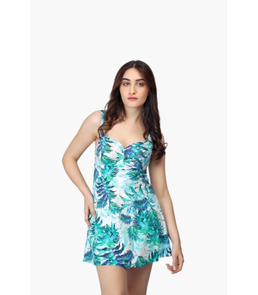 Robe Maillot - Imprimé tropicale
