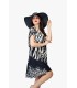 Robe courte Beachwear zèbre