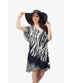Robe courte Beachwear zèbre