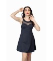 Maillot robe noir avec tulle