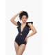 Trikini noir V volant