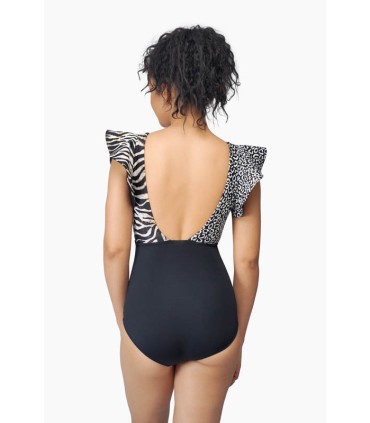 Trikini "zèbre" V volant