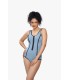 maillot natation avec zip - bleu patagonia-