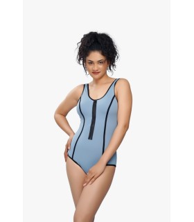 maillot natation avec zip - bleu patagonia-