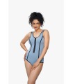 maillot natation avec zip - bleu patagonia-