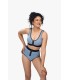 BIKINI natation avec zip - bleu patagonia-