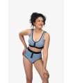 BIKINI natation avec zip - bleu patagonia-