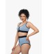 BIKINI natation avec zip - bleu patagonia-