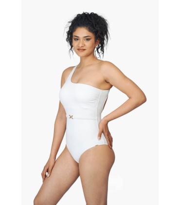 Maillot je m'en fou avec accessoire - blanc -