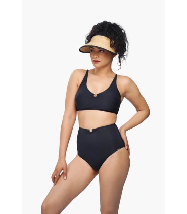 Bikini noir avec accessoires
