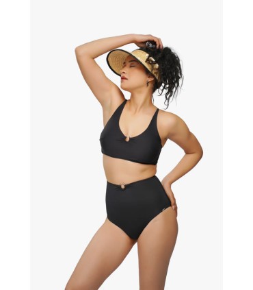 Bikini noir avec accessoires