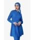 Femme voilée avec accessoire - bleu captain