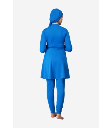 Femme voilée avec accessoire - bleu captain
