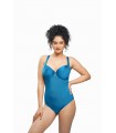Maillot Push up -bonnet B  - bleu fondale-