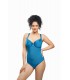 Maillot Push up -bonnet C- bleu fondale