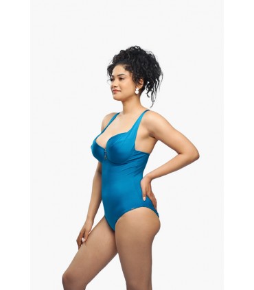 Maillot Push up -bonnet C- bleu fondale