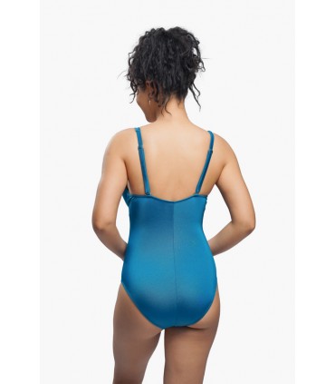Maillot Push up -bonnet C- bleu fondale