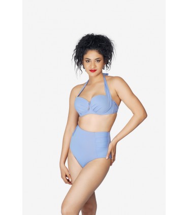 bikini bandeau - bleu violet -
