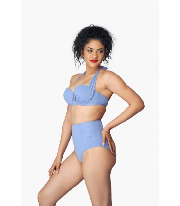 bikini bandeau - bleu violet -