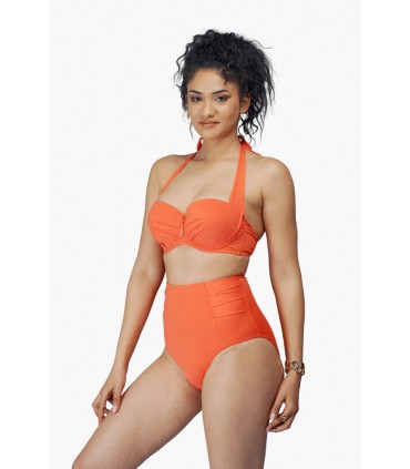 bikini bandeau - corail -