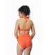 bikini bandeau - corail -