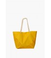 sac de plage - avec plis - jaune-