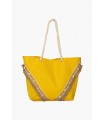 sac de plage - avec coquillage -jaune -