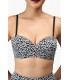 Haut bikini soutien bandeau - zebre