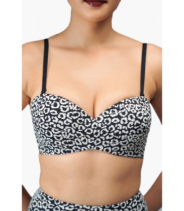 Haut bikini soutien bandeau - zebre