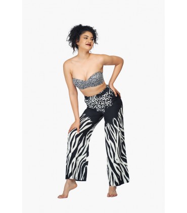 Haut bikini soutien bandeau - zebre