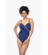 maillot drapé - bleu spot -