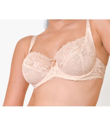 soutien-gorge  emboîtant avec armature- rose poudré