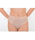 Slip taille haute échancré- rose poudré- dentelle