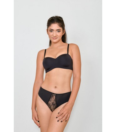 Slip taille basse - rose poudré - dentelle -